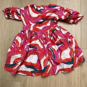 Nordstrom Red and Pink Swirl Kids Dress size 3 toddler